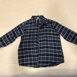 Columbia Blue Plaid Flannel (Size XL) w/ Pockets